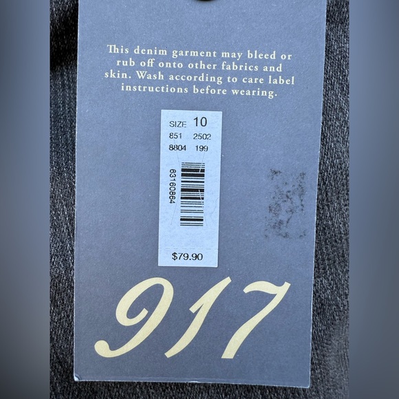 The Limited 917 Skinny Low Rise Jeans Black Neon Green Stripe Women’s 10 NWT - Picture 5 of 16